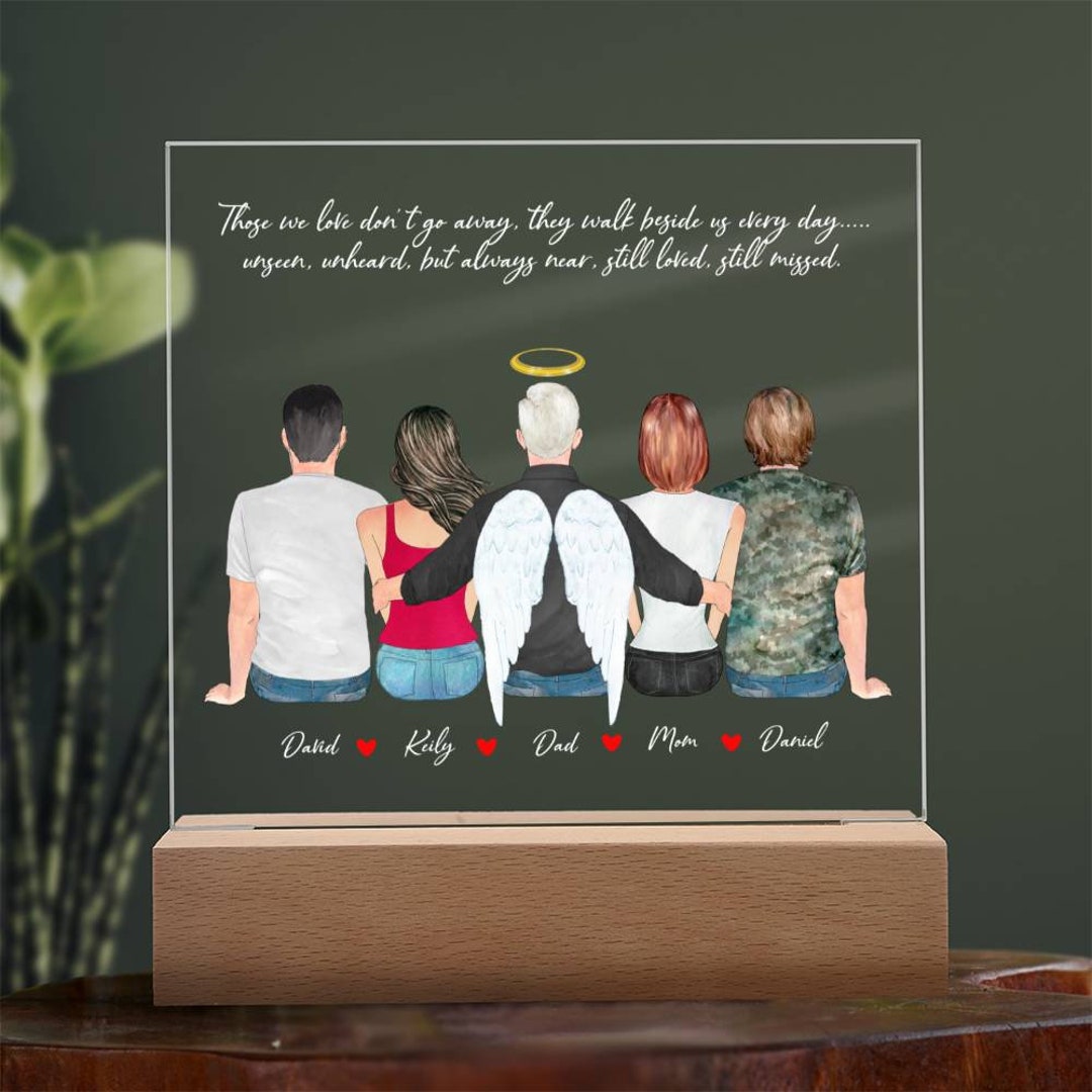 FAMILY MEMORIAL Acrylic Plaque-personalized Memorial Print-remembrance ...