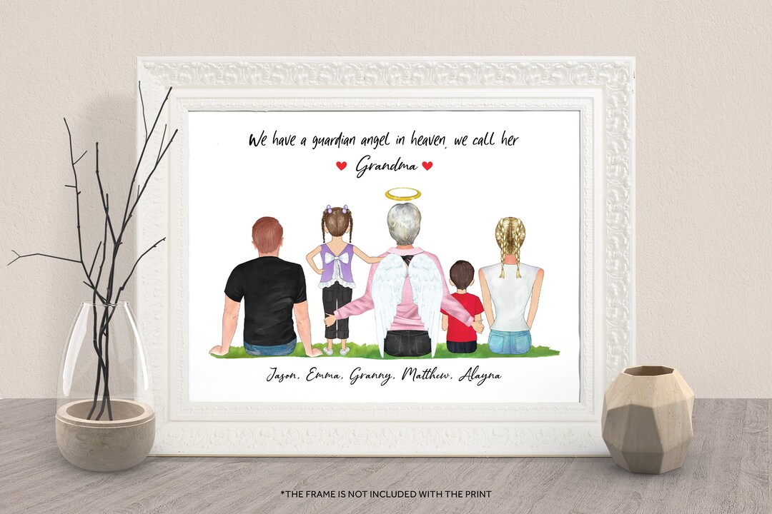PERSONALIZED GRANDMA MEMORIAL Print Gift-family Memorial-grandchildren ...