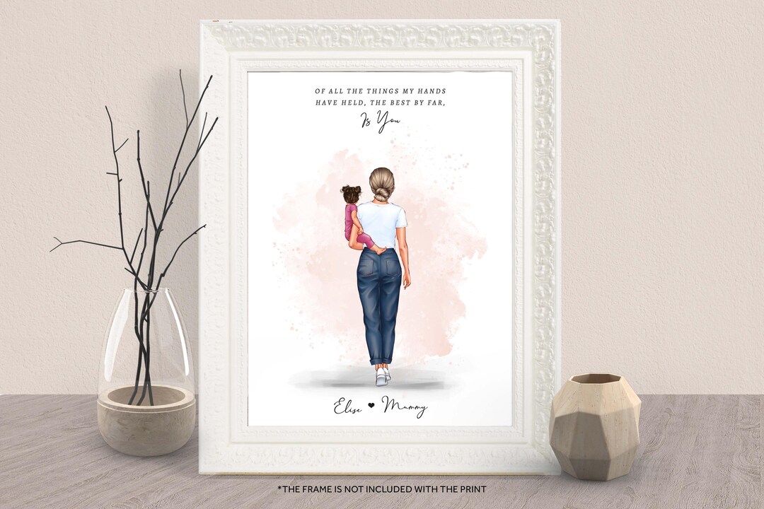 Mother's Day Gift for New Mom-custom Wall Art for Mother With Baby ...