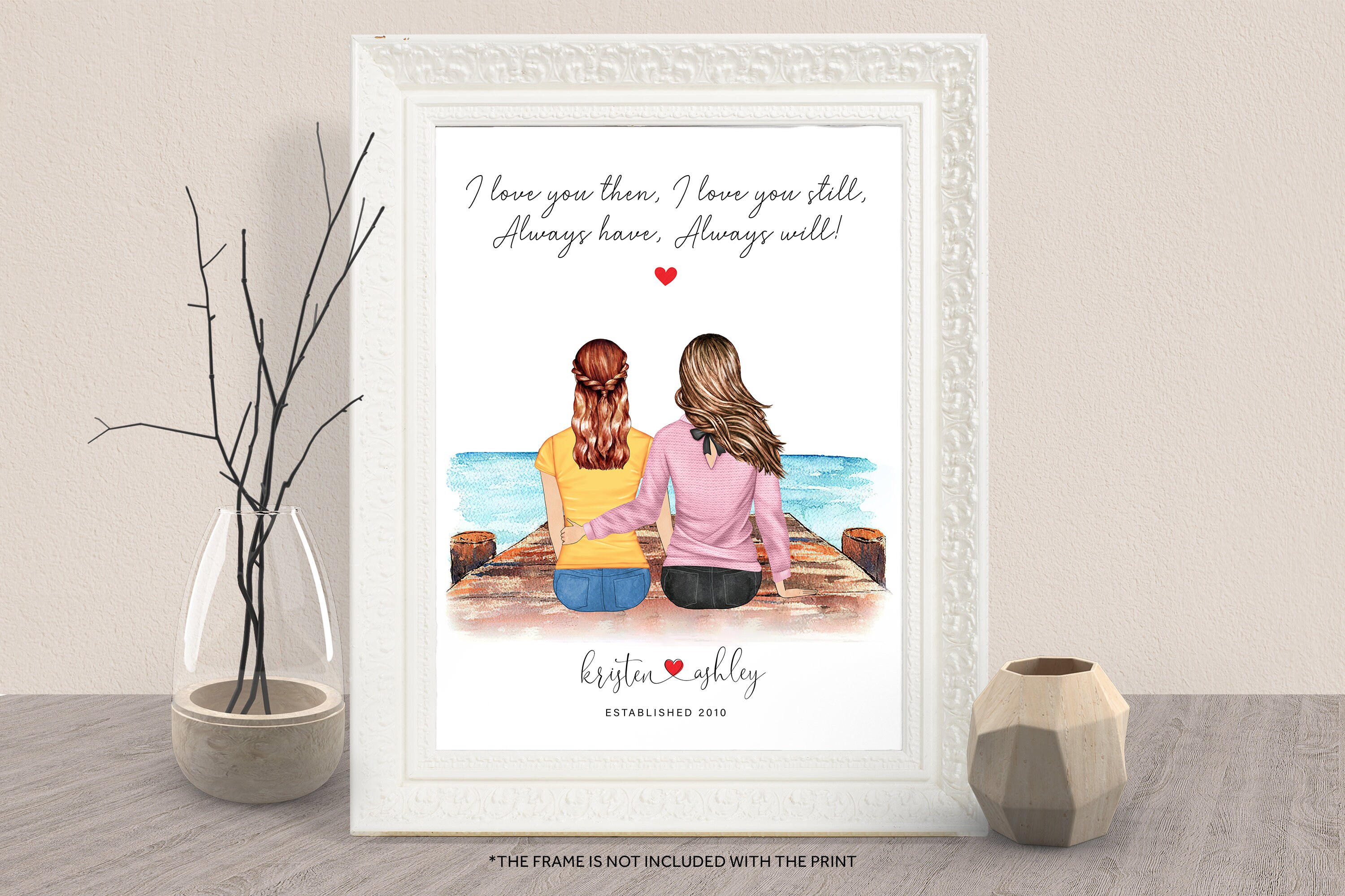 PERSONALISED LESBIAN COUPLE Giftlesbian Couple Wedding Gift Etsy