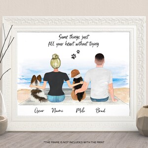 PERSONALISED PET FAMILY Gift-Personalised Dog Gift-New Home Gift-Family Dog Portrait-Custom Dog Owner Gift-Housewarming Gift-Dog Mom Dad