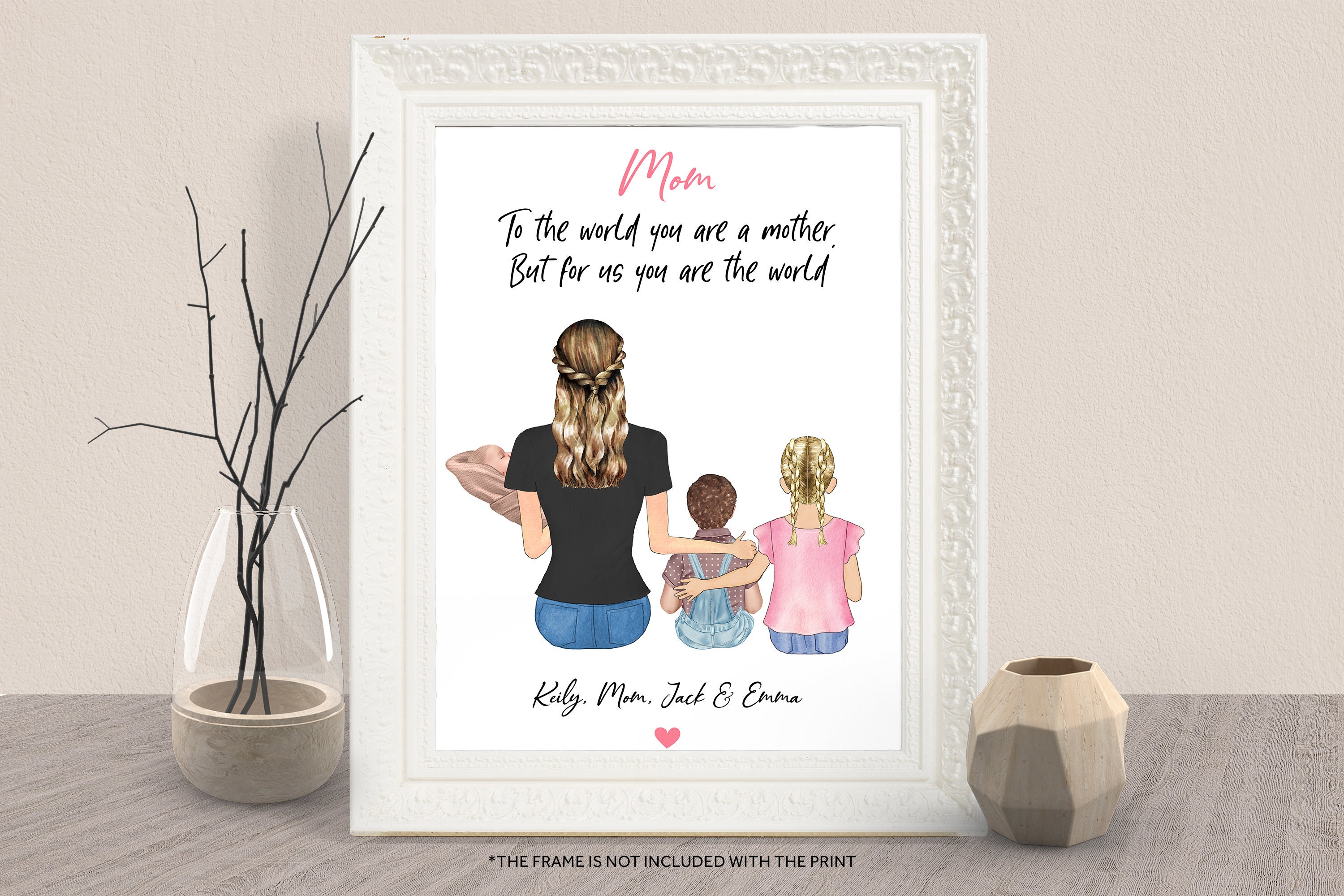PERSONALIZED MOM WALL ArtMom Gift From DaughterCustom Mother Etsy