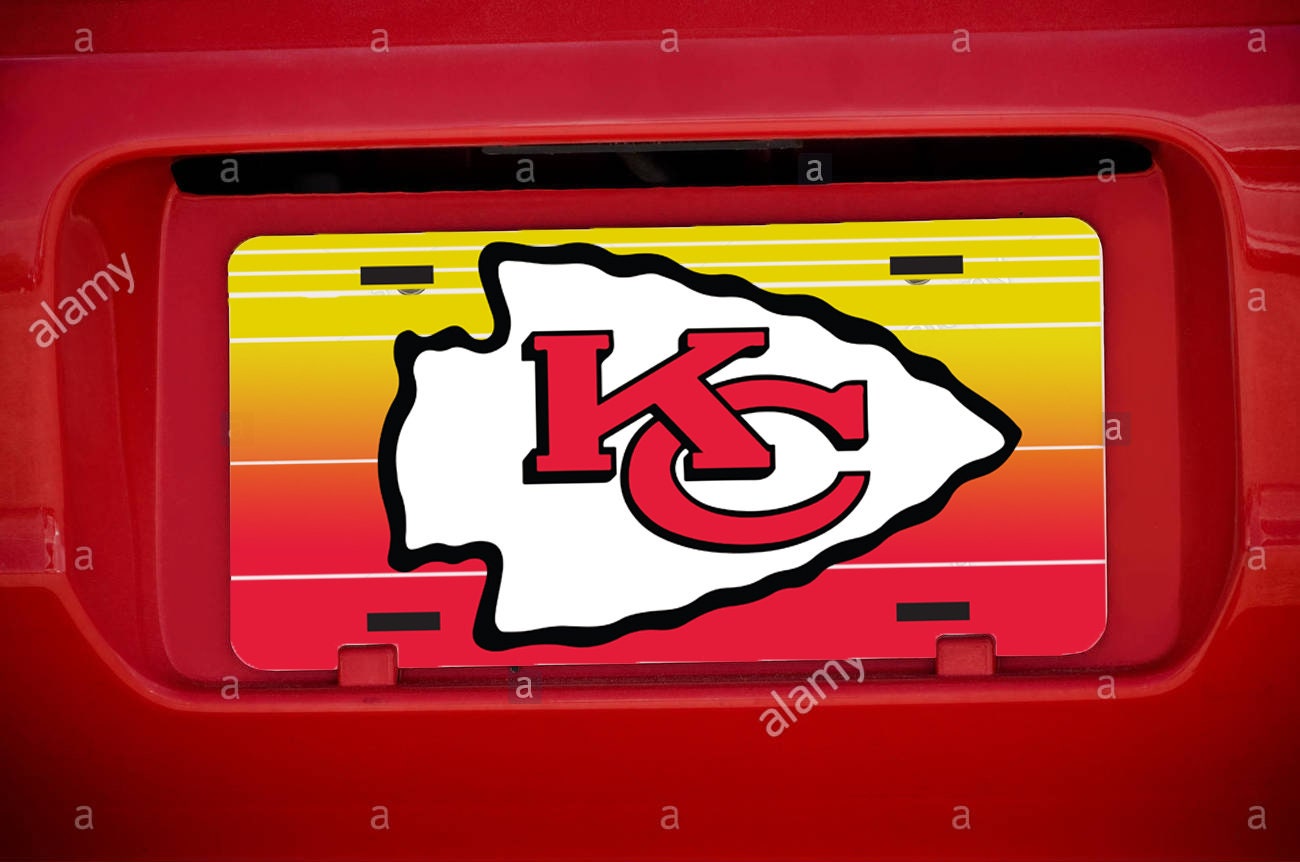 Kansas City Chiefs License Plate Aluminum Die Cut License Etsy