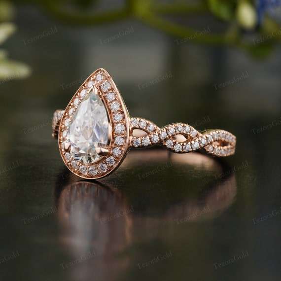 1ct Vintage Art Deco Flower Rose Gold Ring- Black Diamonds New York from  Black Diamonds New York