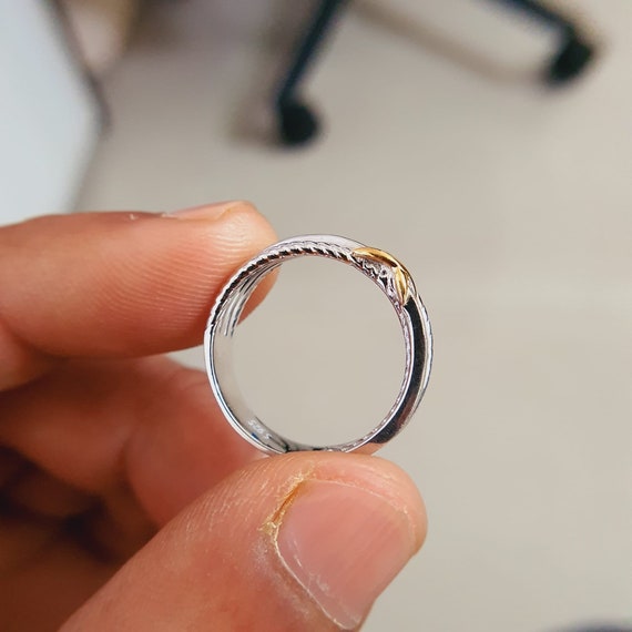 David yurman x crossover ring with 18k gold deals