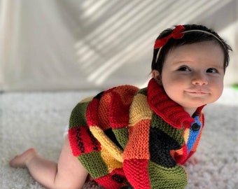 Baby, Infant Cardigan/ READY TO SHIP / Fall and winter cardigan/sweater/ Photo session/ Christmas sweater