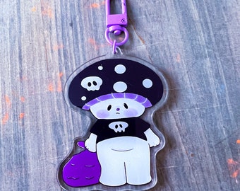 Mushroom Keychain , Mushroom Art , Mushroom Accessories. Acrylic Keychain , Cottagecore Keychain , Cottagecore Art , Kawaii Keychain