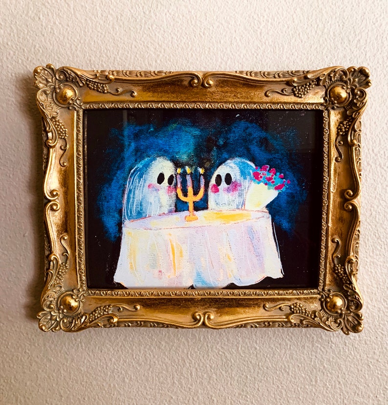 Ghost Art , Art Print , Gothic Art , Halloween Art , Spooky Decor , Gothic Decor , Halloween Gift , Ghost Decor , Couples Gift , Cute Gift