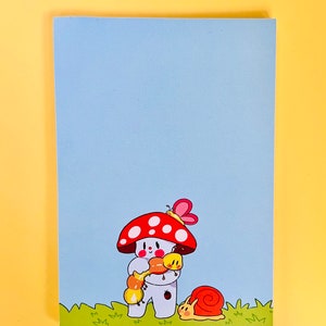 Stationary Notepad , Mushroom Notepad , Cottagecore Office , Cottagecore Stationary , Cute Art , Memo Pad . Mushroom Decor