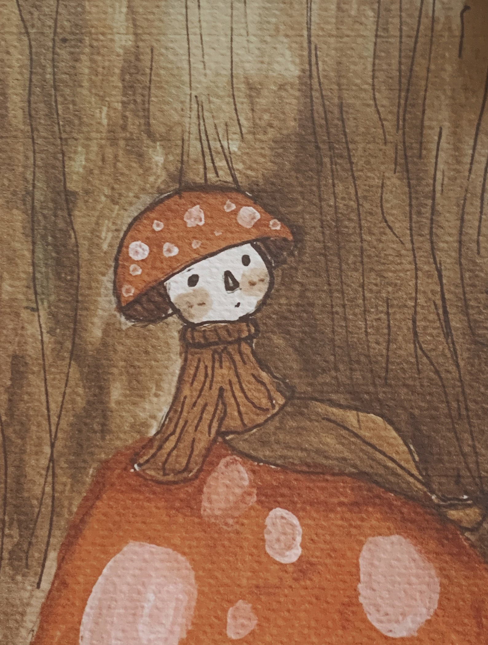 Mushroom Boy Mushroom Print Mushroom Art Cottagecore Art | Etsy