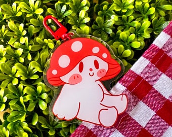 Mushroom Keychain , Mushroom Art , Mushroom Accessories. Acrylic Keychain , Cottagecore Keychain , Cottagecore Art , Kawaii Keychain