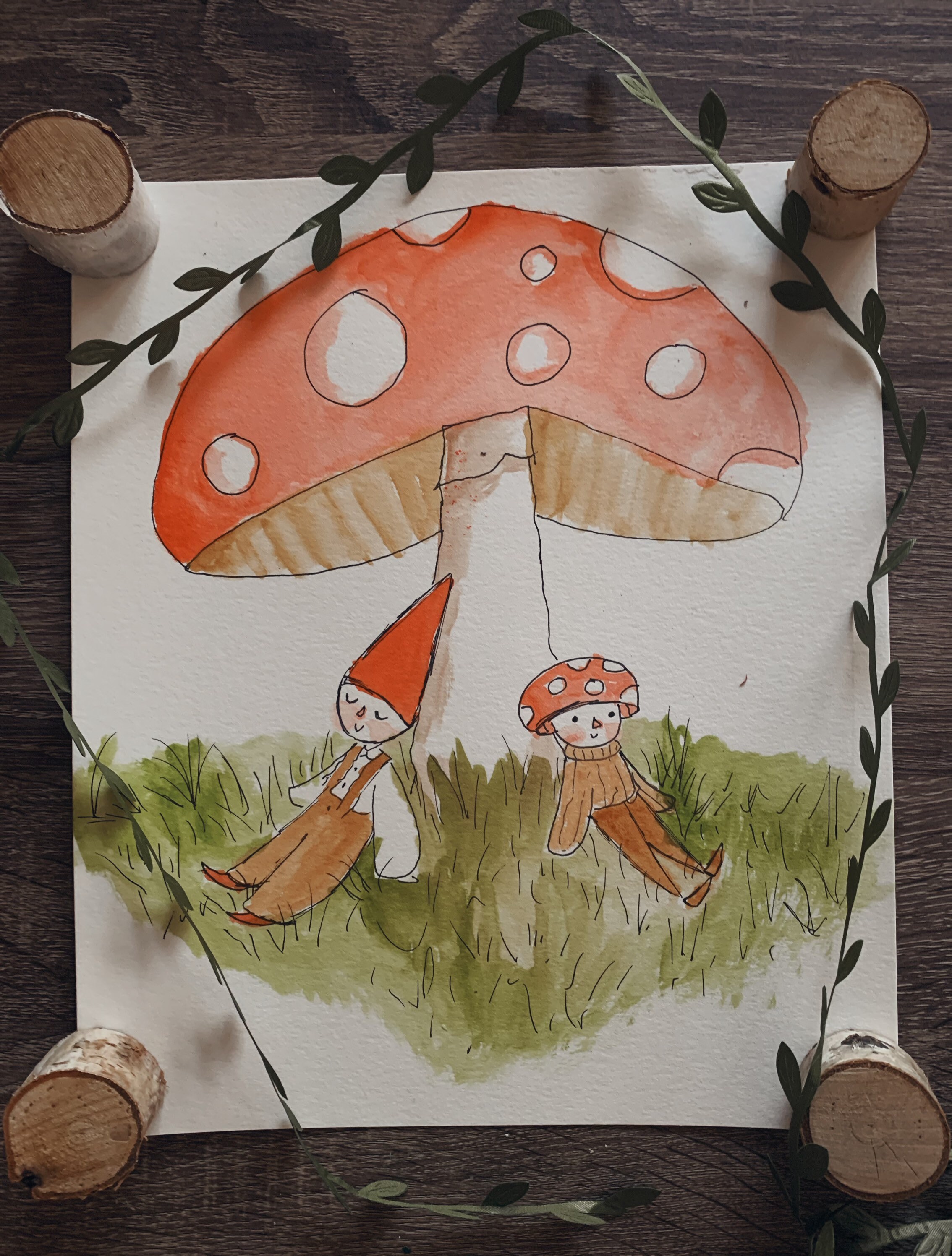 Giclée Art & Collectibles Prints Mushroom Art Print Mushroom