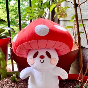 Felpa de setas, Decoración de setas, Peluche de vivero, Vivero de setas, Decoración Cottagecore, Arte Cottagecore, Animal relleno, Regalo para bebé