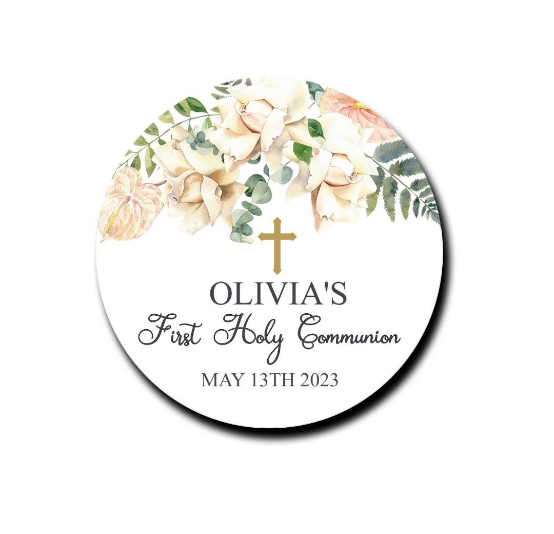 24 Personalised Communion Stickers First Holy Communion Confirmation
