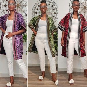 Manteau en pagne pour femme 2025