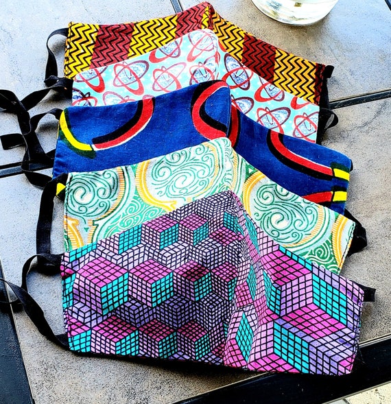 Ankara Face Masks, African Print, Face Coverings, Fashion Face Mask,  Multi-colored Face Mask, Ankara Fashion, Cotton Face Mask
