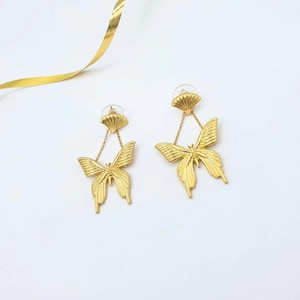 Oscar De La Renta Butterfly Earrings
