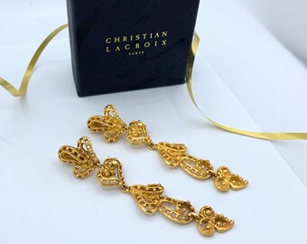 Christian Lacroix Chandelier Clip Earrings
