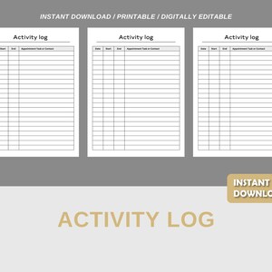 Activity Log Activity Tracker Template Activity and Follow up Template