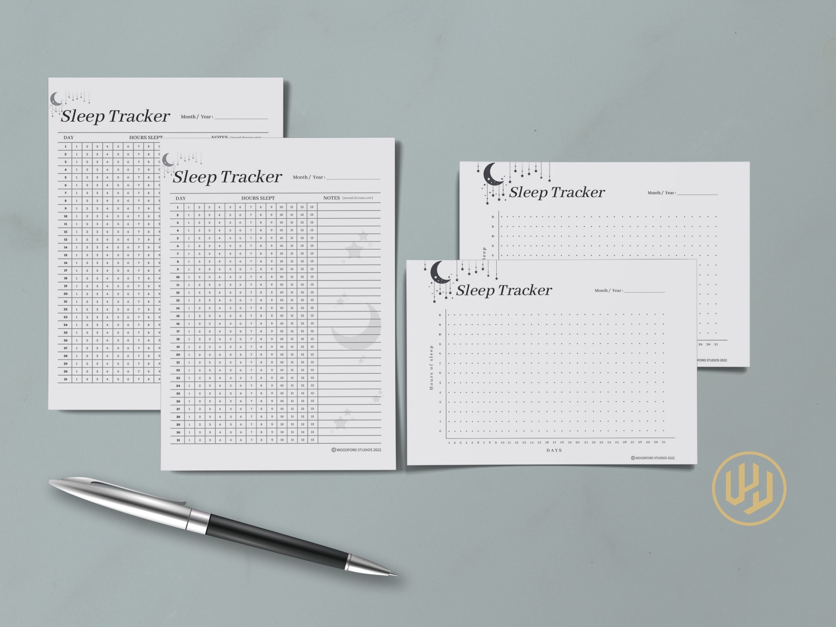 Sleep Tracker Daily Printable Planner | Digital Planner | Instant ...