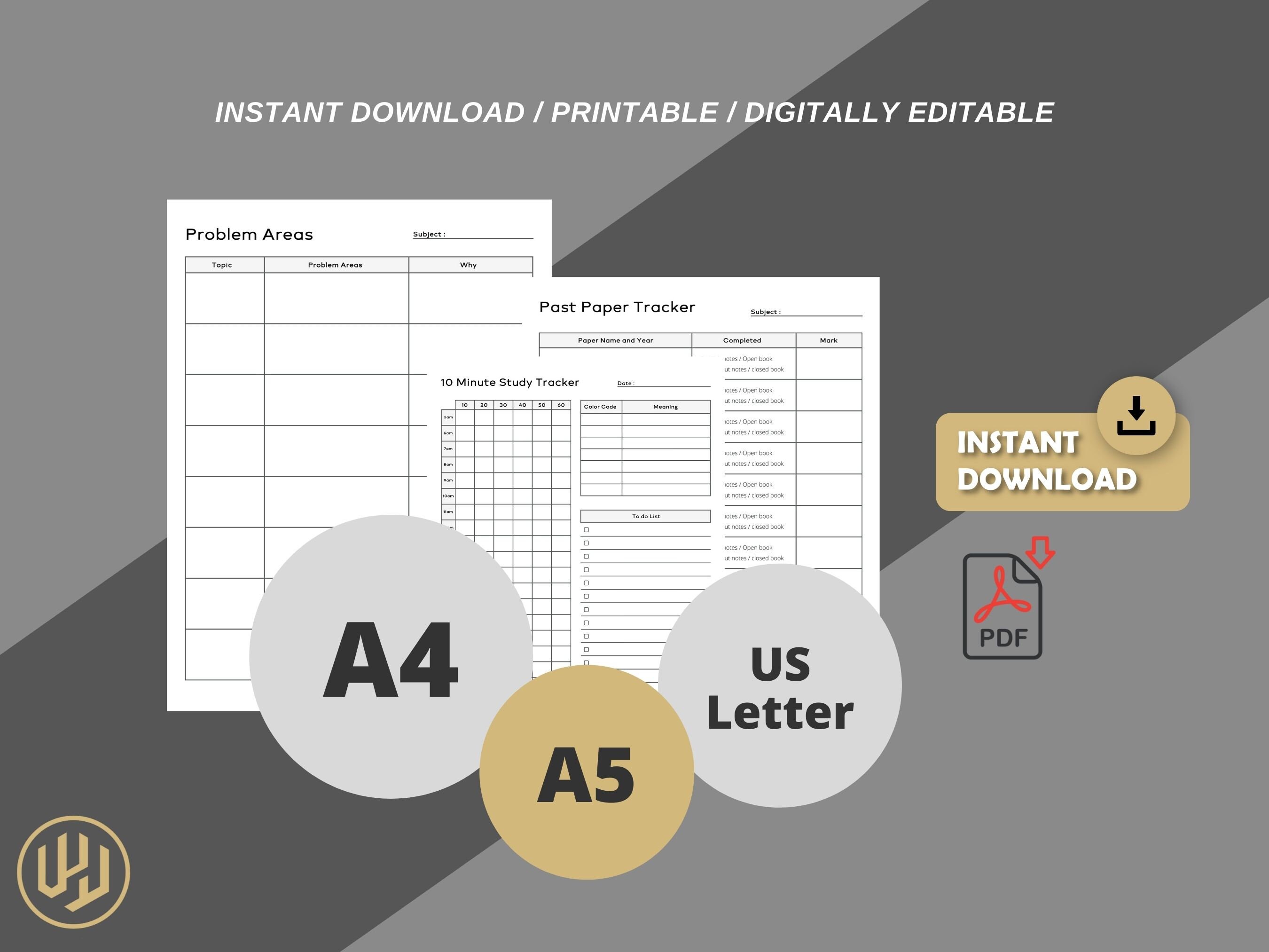 Student Exam Prep Finals Printable | Digital Planner | Instant Download ...