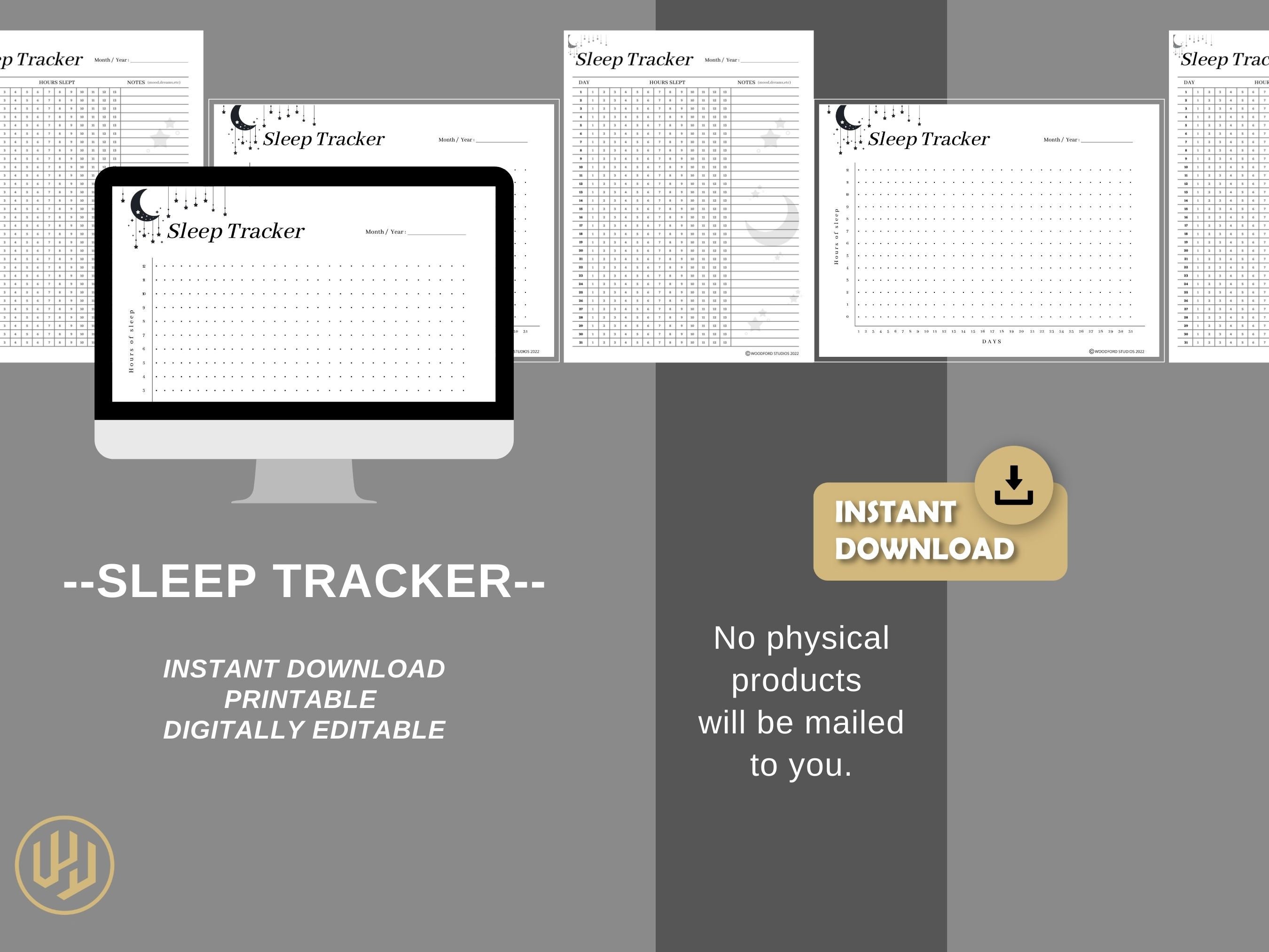 Sleep Tracker Daily Printable Planner | Digital Planner | Instant ...