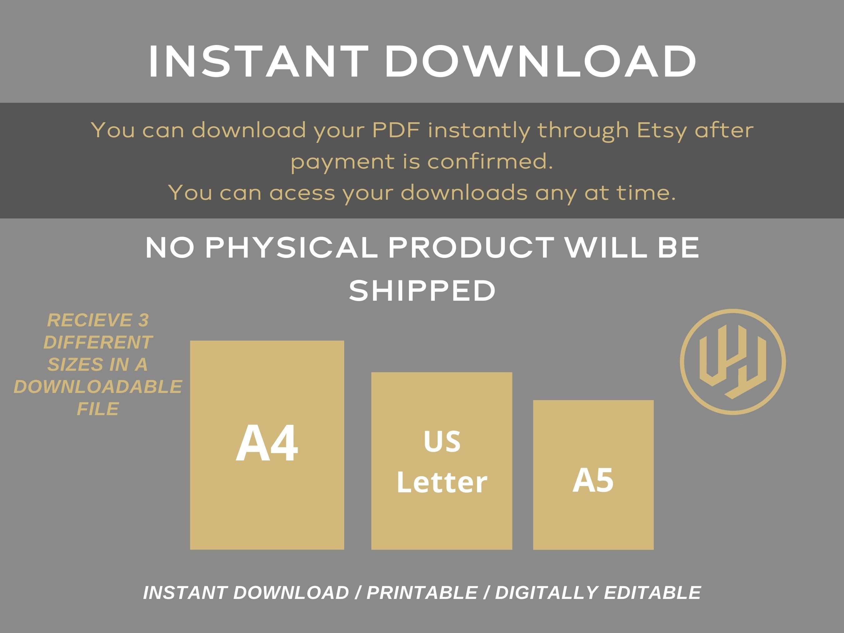 7 Day Daily Printable Planner Bundle| Digital Planner | Instant ...