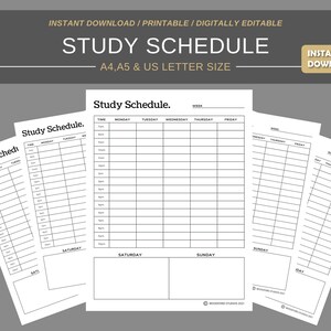 Stundenplan Sitzungskalender Farbe | Instant Download Planer Insert Daily Planner Seiten | A4 A5 US Briefgröße PDF