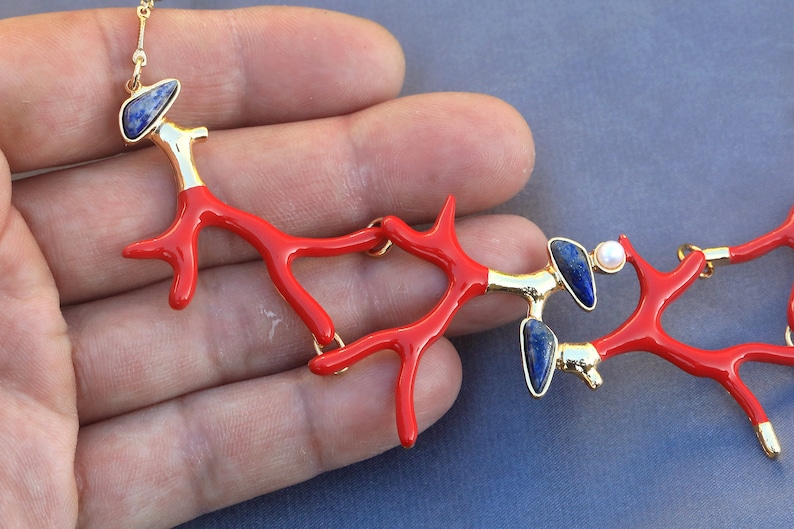 Collier Vintage Scooter Paris - Cœur En Corail, Design Français Signé, NEUF Sans Emballage