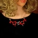 Collier Vintage En Corail Branché - Rouge - Bijou Ancien