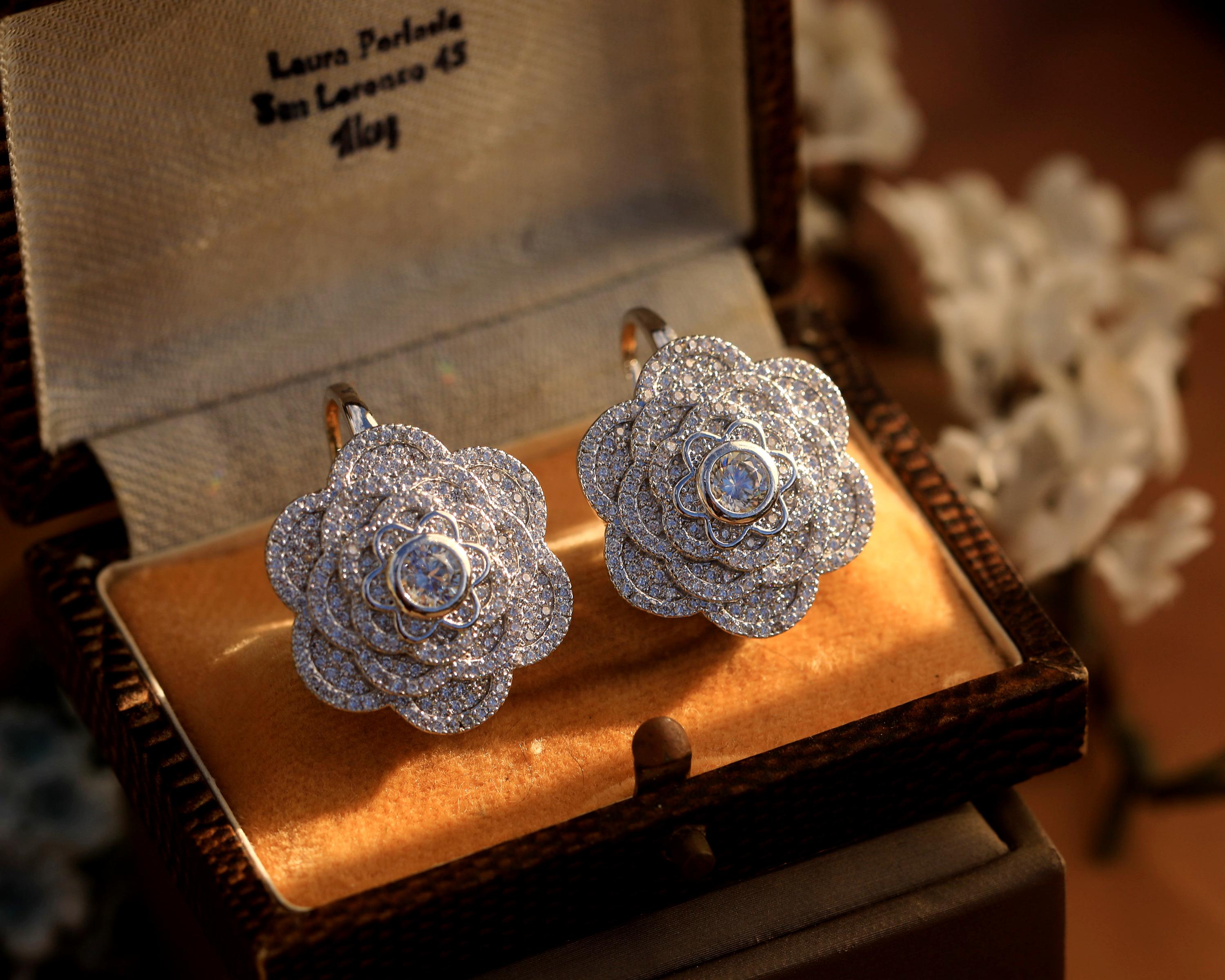 Boucles d'oreilles Art Déco Clous CLIP on NON Percée