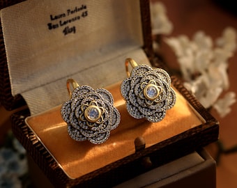 Boucles D'oreilles Style Dormeuses - Belle Paire Ancienne Ou Vintage - Occasion