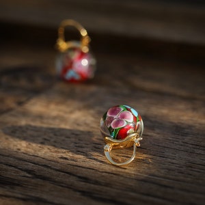 Boucles D'oreilles Dormeuses Vintage - Doré Et Perle De Cristal à Facettes - Modèle 2787 - Occasion