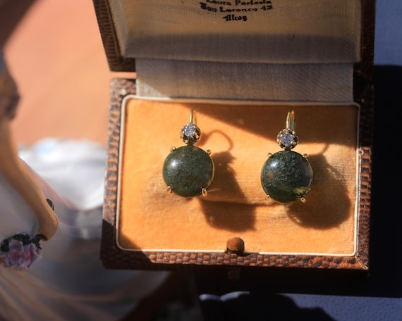 Superbe Boucles D'orelle Dormeuse Sert CZ Blanc Dem Perle Améthyste