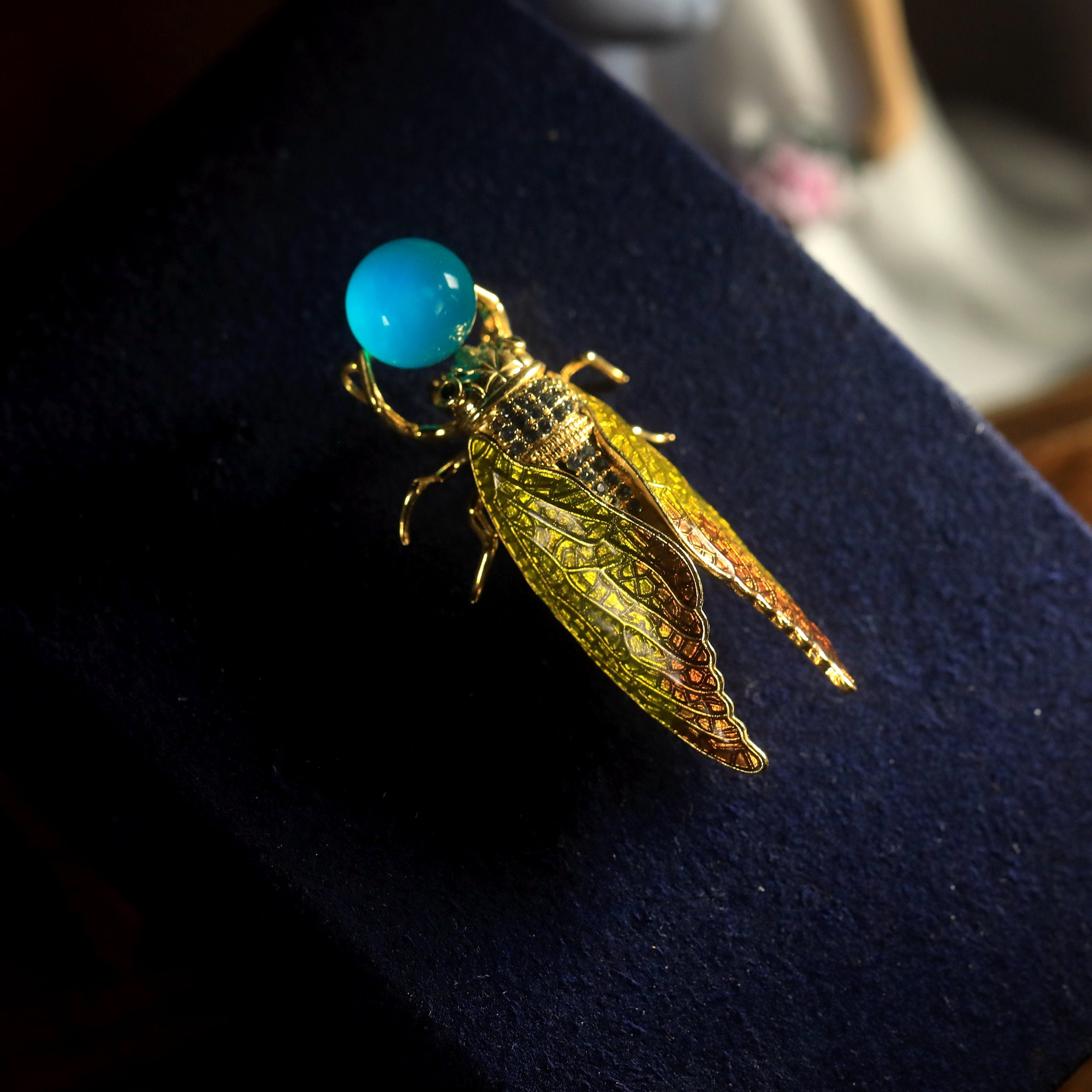 GDYX Broche Insecte Cigale émail Broche Mode Petit Bug scarabée Broche