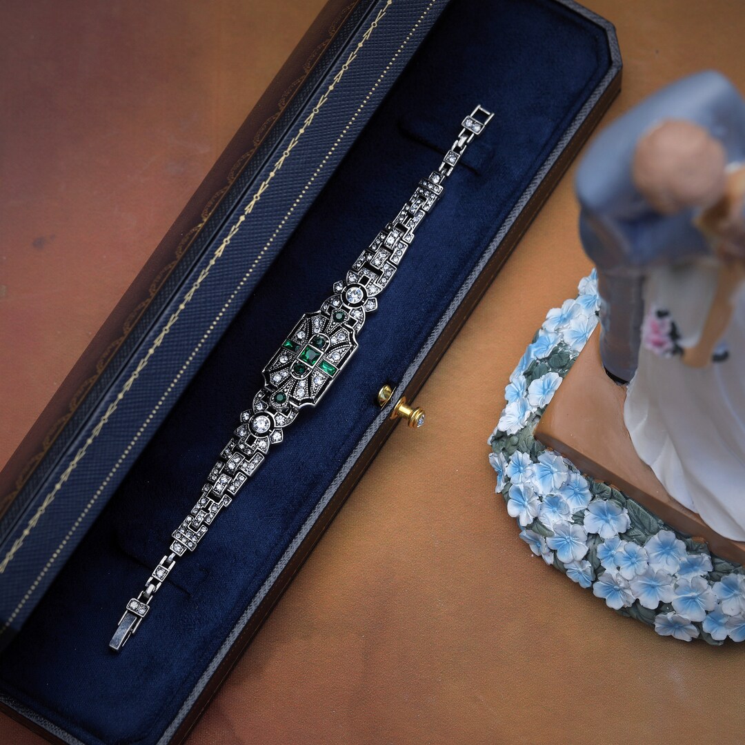 Peigne à Cheveux Art Déco Argenté Avec Strass Blanc - Style Années 1920 - Neuf Et Unique