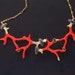 Collier Vintage En Corail Branche - Rouge - Occasion En Très Bon État