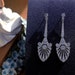 Boucles D'oreilles Clous Argentés Avec Cristaux CZ Et Nacre - Modèle éventail, Neuf Sans Emballage