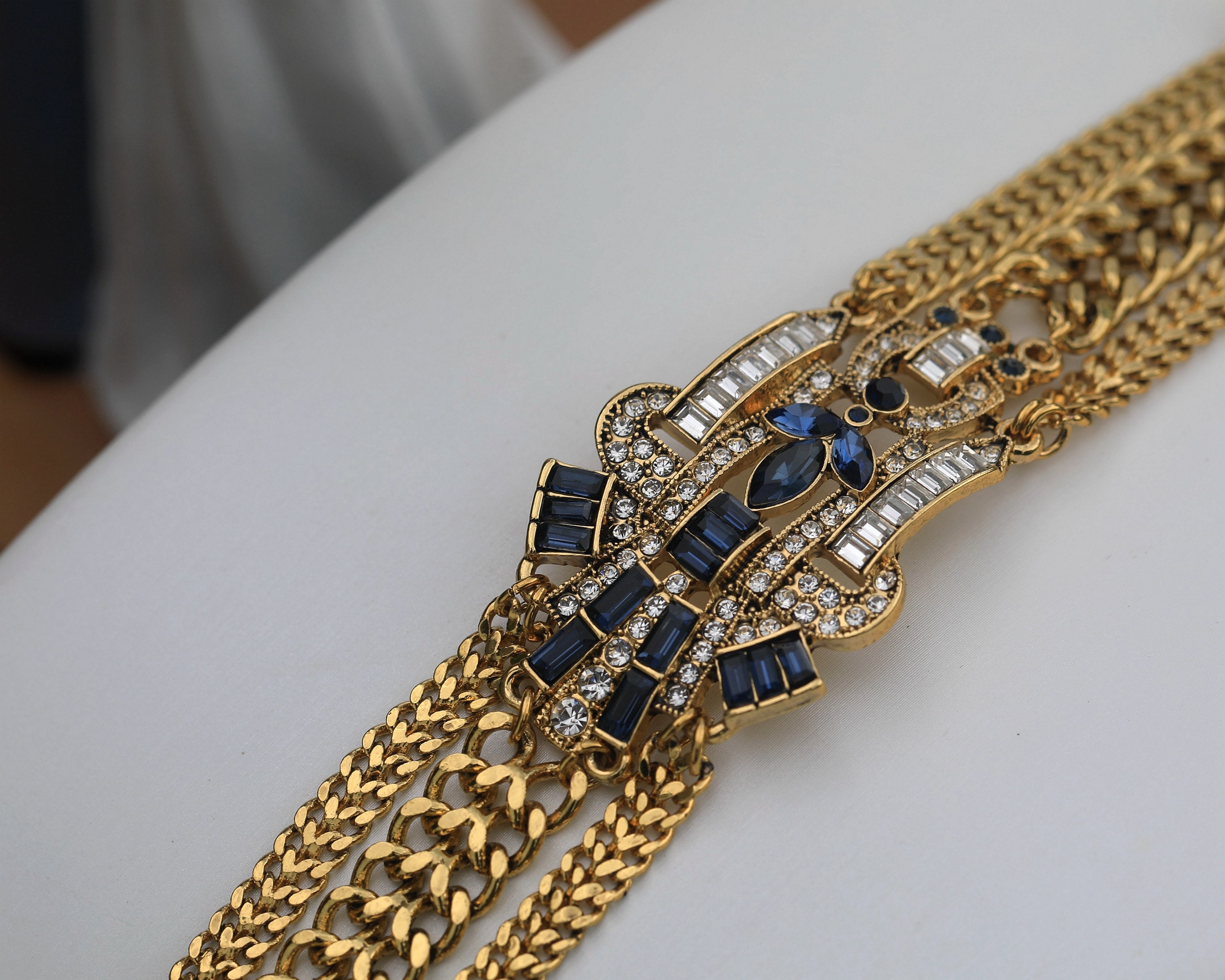 Bracelet Large Argenté Vintage - Bijou Imposant - Occasion Très Bon état - Modèle 815