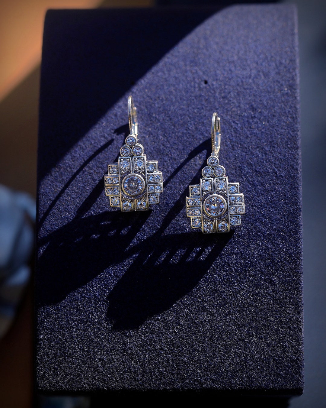 Boucles d'Oreilles Dormeuse Doré Antique Perle Doré Retro