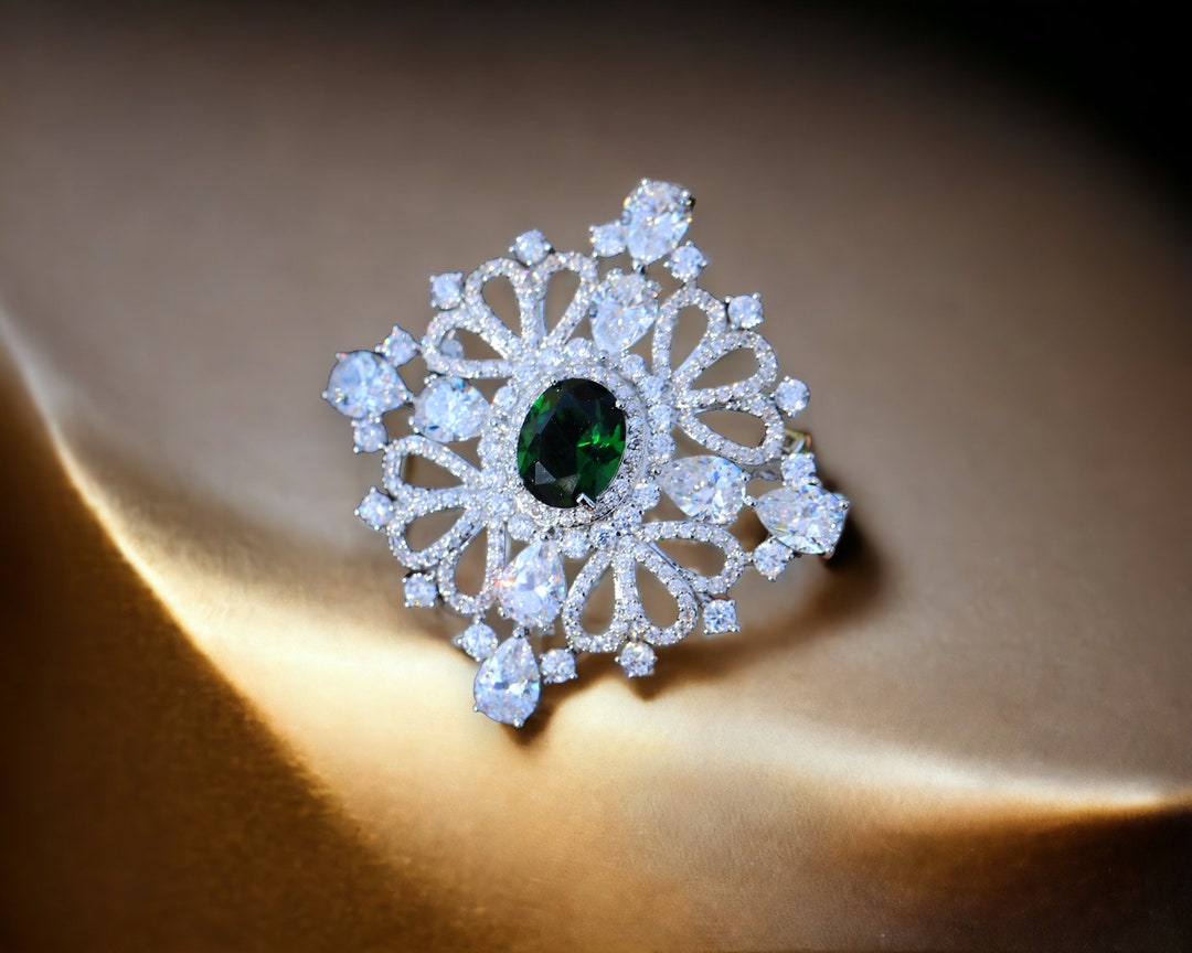 Broche Ancienne Losangée Ajourée En Argent 925 - Style Art Déco, Bon état, Origine France