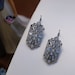 Boucles D'Oreilles Dormeuses Argenté Antique Style Art Déco Avec Strass Noir - Modèle QD32