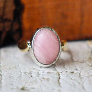 Pink Opal Ring, Handmade Ring, Pink Opal Jewelry, Gemstone Ring, 925 Silver Sterling Ring, Opal Ring, Silver Ring, Opal Jewelry, Gift Ring**