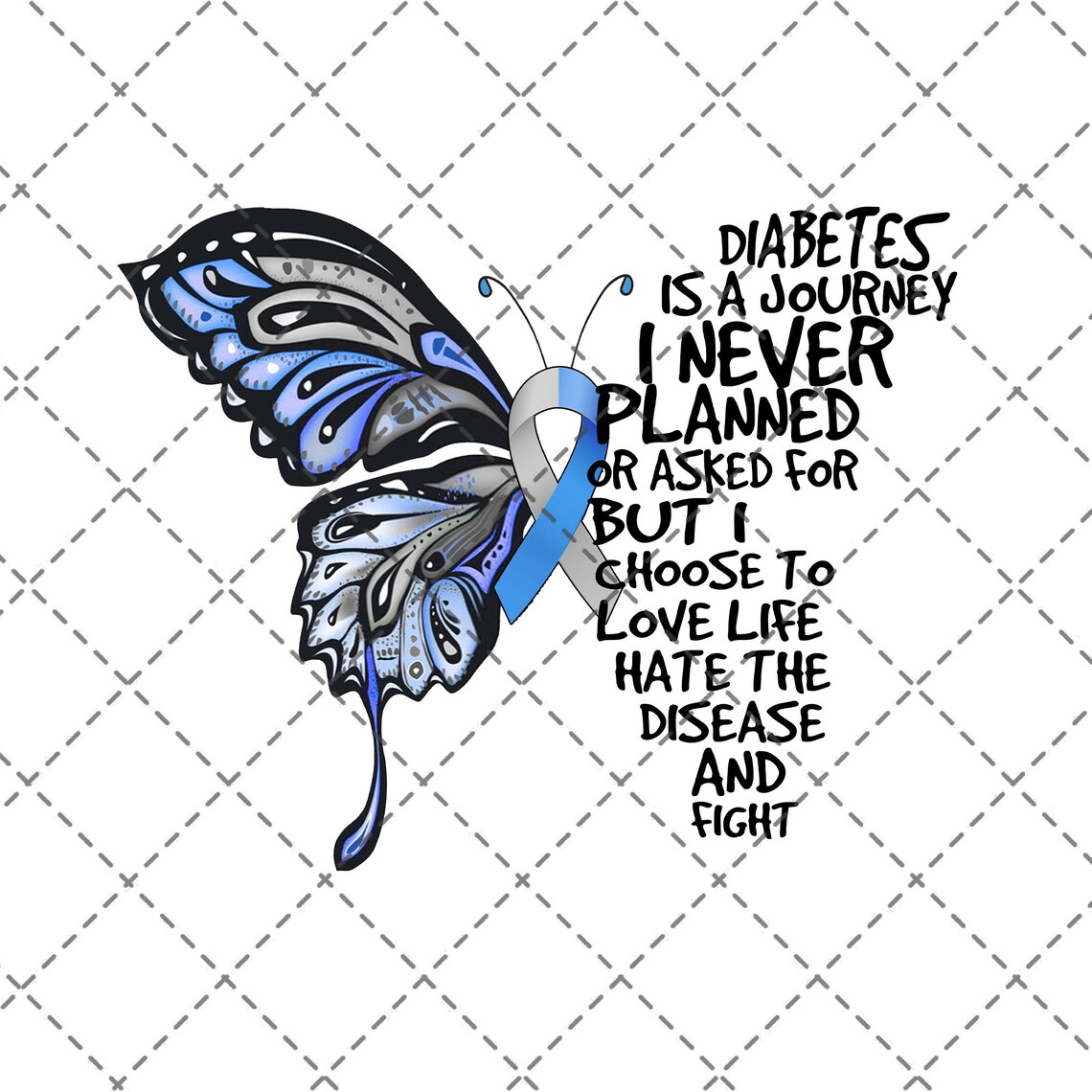 Type 1 Diabetes png Diabetes Awareness Diabetes Sublimation Etsy
