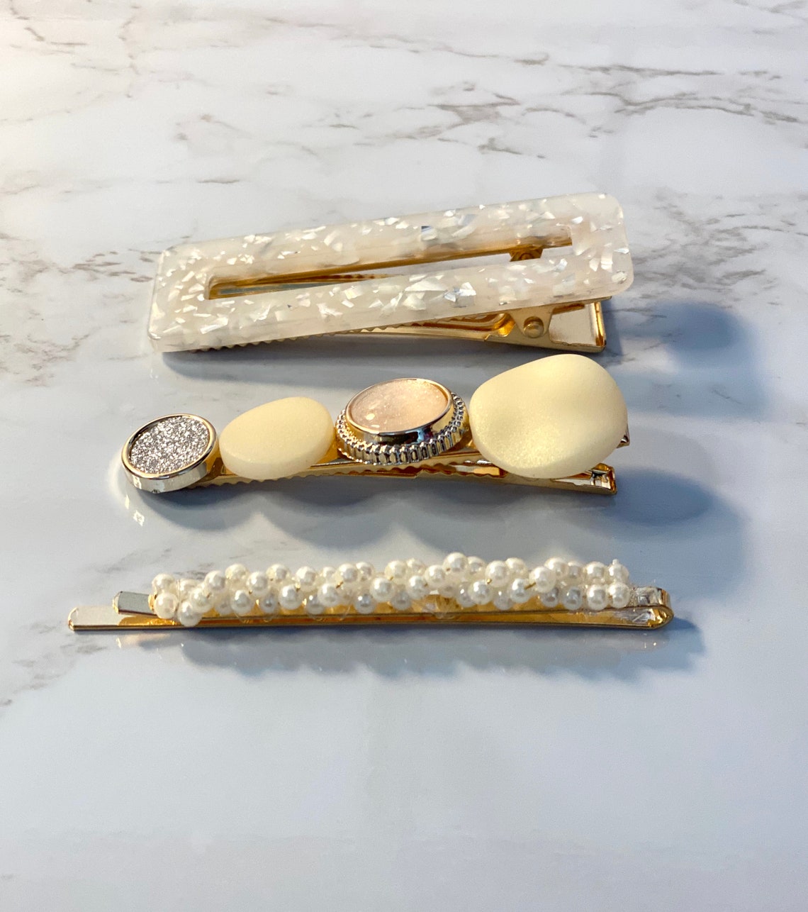 Handmade Luxury Hair Clips Set of 3 Etsy