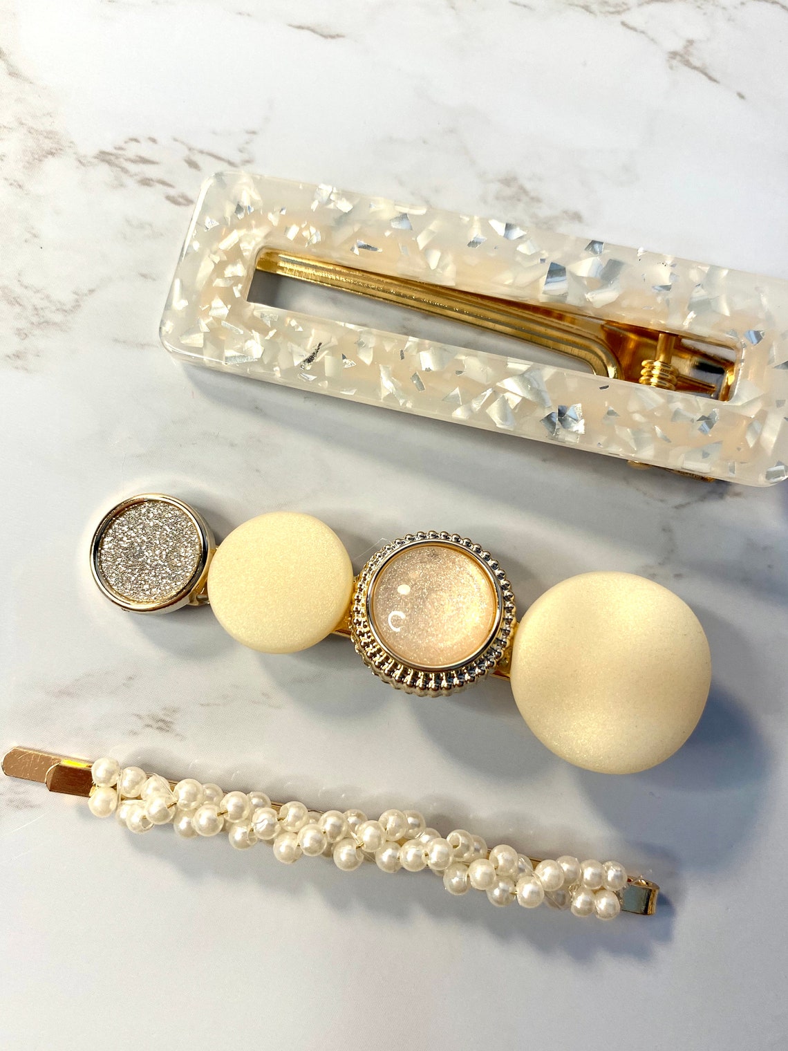 Handmade Luxury Hair Clips Set of 3 Etsy