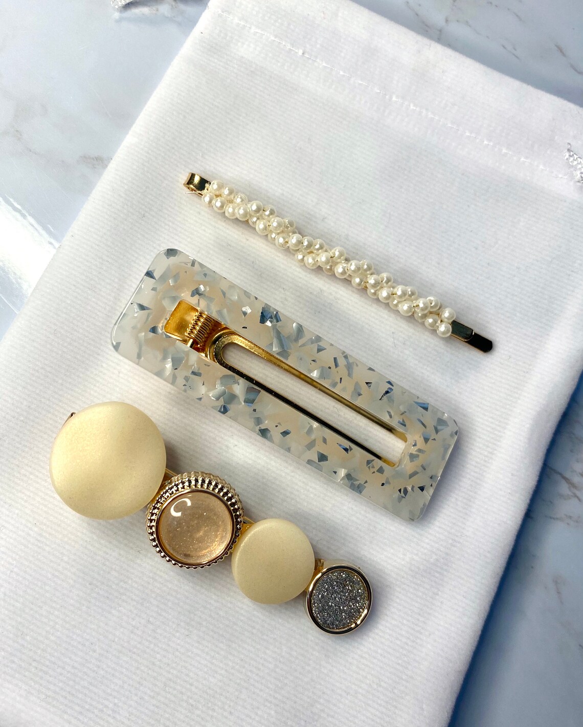 Handmade Luxury Hair Clips Set of 3 Etsy