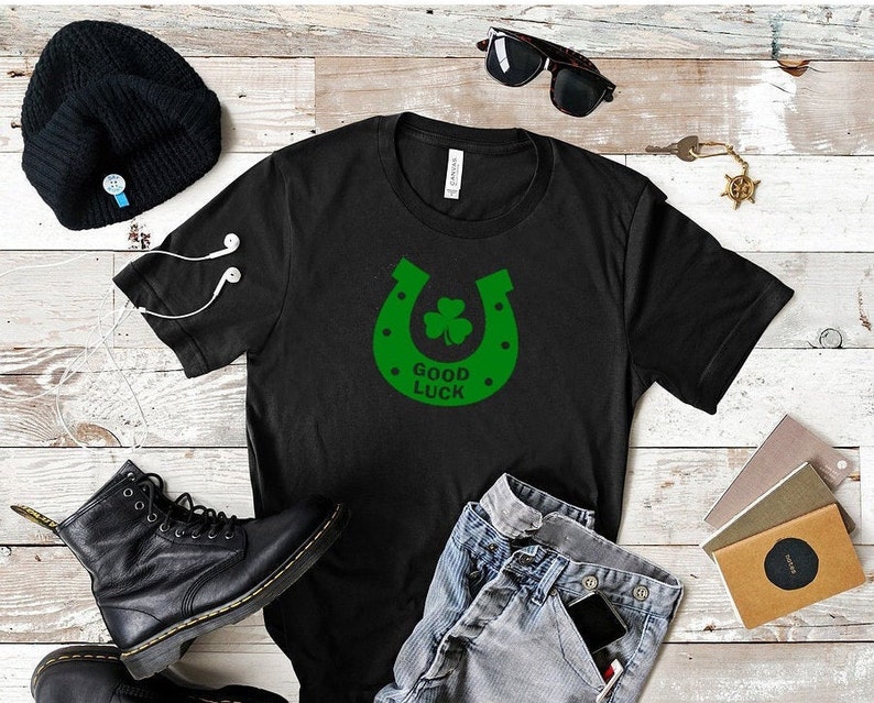 Horseshoe Lucky Shamrock Shirt Luky Clover Shirt Irish Day Shirt Luck of the Irish St Patrick/'s Day Shirt Lucky Shirt