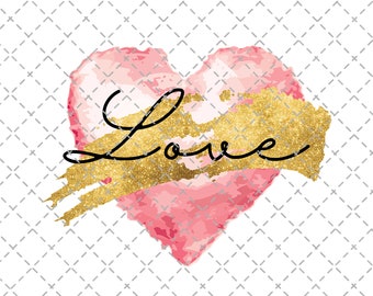 Pink Heart Png Etsy