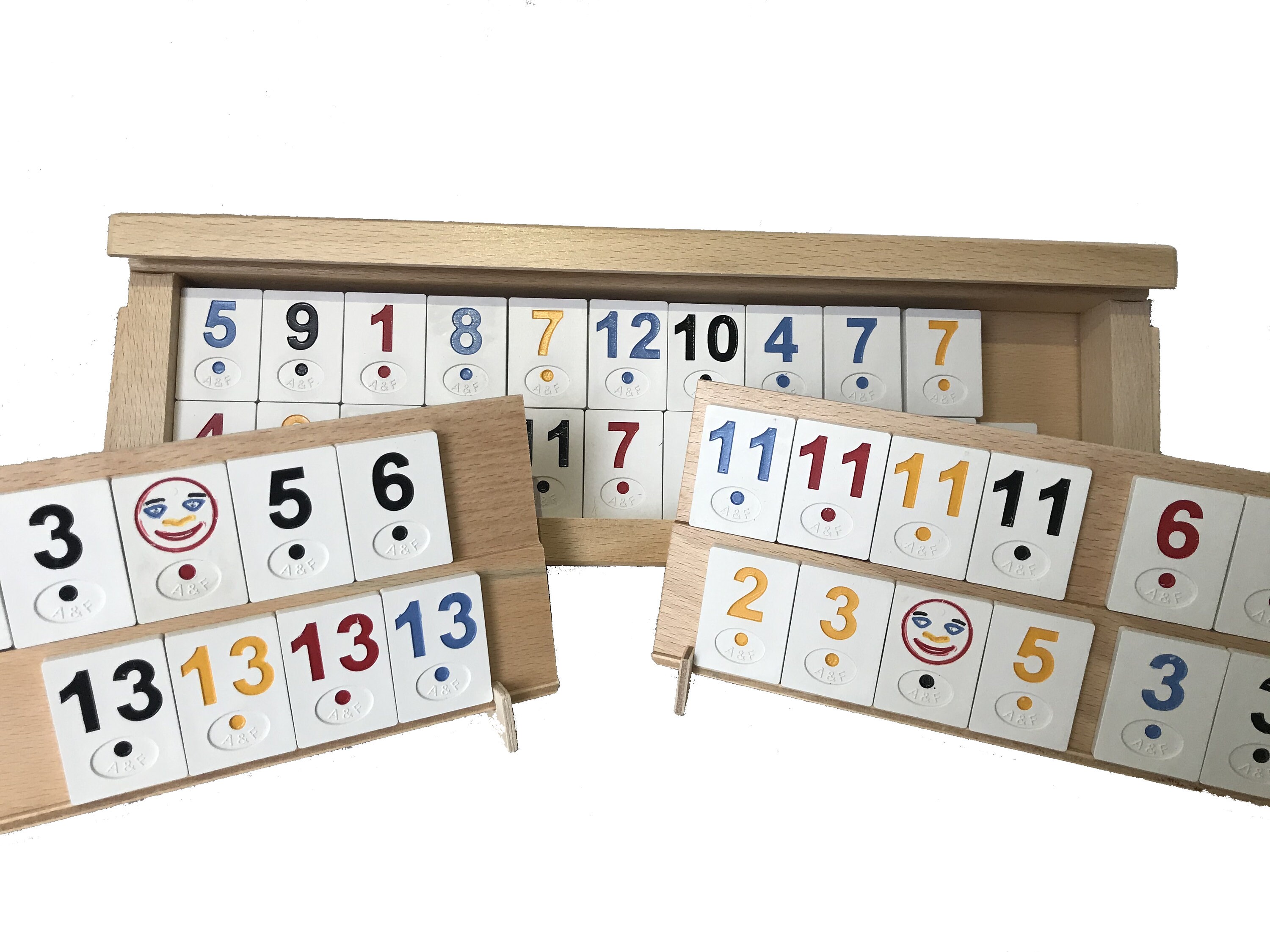 New Wooden Hand Crafted Rummikub Board Game Strategic Rummy Etsy